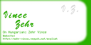 vince zehr business card